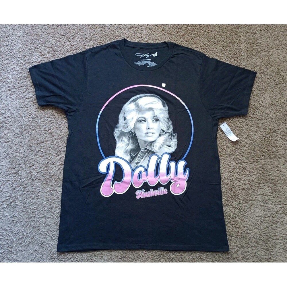 Dolly Parton T-Shirt Men's 2XL Graphic Black Short Sleeve